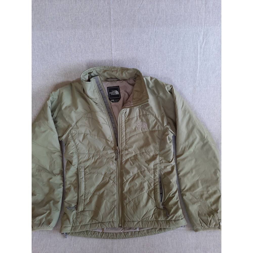 The North Face Women Small Primaloft Drawstring Waistband Green Puffer Jacket